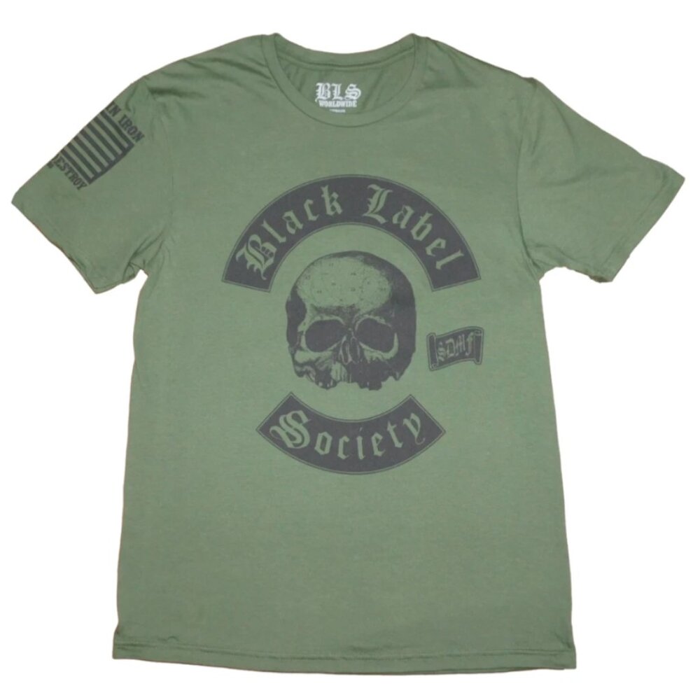 Black Label Society Green Flag Print T-Shirt